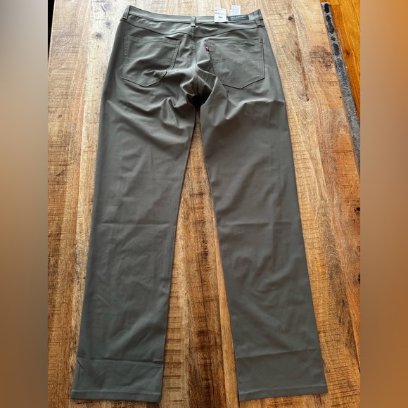Levi's Green 511 slim tech chinos pants stretch Comfortable Straight Leg 36x34 - Picture 2 of 11